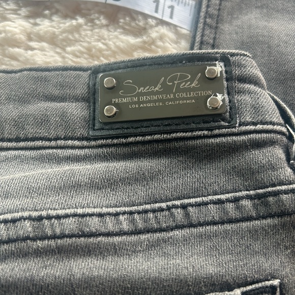 Sneak Peek women's charcoal denim skinny jeans - Picture 10 of 11